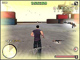 W pierwszej kolejności radziłbym zabezpieczyć teren wokół skrzyni, którą za kilka chwil będziesz musiał podnieść (screen 1) - [Point Challenge] Forklift Dump | Total Overdose - Total Overdose: A Gunslingers Tale in Mexico - poradnik do gry