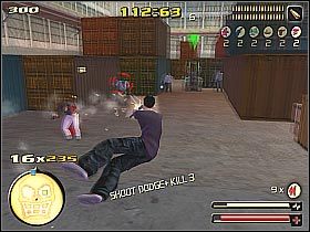 Wskakuj do wózka widłowego i ruszaj w stronę zabezpieczonego wcześniej celu (screen 1) - [Point Challenge] Forklift Dump | Total Overdose - Total Overdose: A Gunslingers Tale in Mexico - poradnik do gry