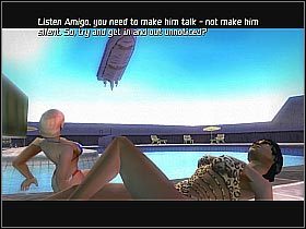 Przeskocz ze znajdującej się w basenie łodzi na suchy ląd i rozpocznij eksterminację znajdujących się w okolicy przeciwników (screen 1) - [13] Make Elvez Sing cz.1 | Total Overdose - Total Overdose: A Gunslingers Tale in Mexico - poradnik do gry