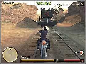 W miarę możliwości powinieneś często zmieniać pozycję, tak aby nie dostać się pod ostrzał działa - [19] The Getaway Train cz.2 | Total Overdose - Total Overdose: A Gunslingers Tale in Mexico - poradnik do gry