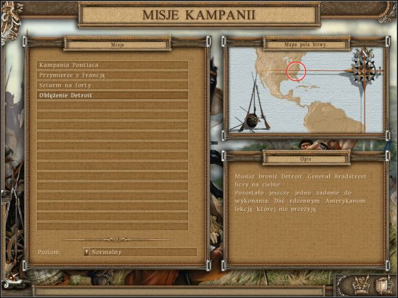 Po raz kolejny zajmiemy się dziejami dzielnego wodza o imieniu Pontiac - Wstęp | Wojna Brytyjczyków | American Conquest Odwet - American Conquest: Odwet - poradnik do gry