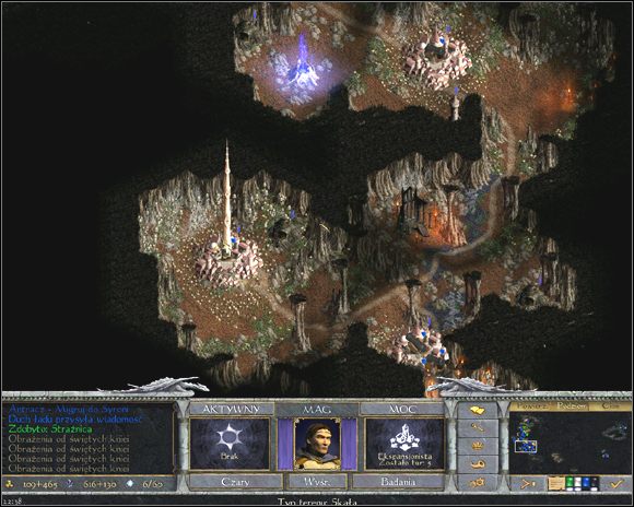 Południowa część naszego podziemnego królestwa - również 3 miasta. Miasto na południowym wschodzie to drugie miasto frontowe. - Merlin, Ul (2) | Kampania | Age of Wonders Magia Cienia - Age of Wonders: Magia Cienia - poradnik do gry