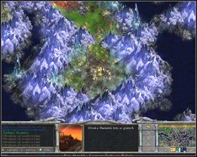 Wysyłamy siły eksploracyjne w kierunku ruin gdzie zgodnie z informacjami jakie otrzymaliśmy od Julii znajduje się miecz zdolny otworzyć wrota do świata cieni (portal przez który możemy tam wejść ochrania pole odpychające nasze siły - Merlin, Ul (3) | Kampania | Age of Wonders Magia Cienia - Age of Wonders: Magia Cienia - poradnik do gry