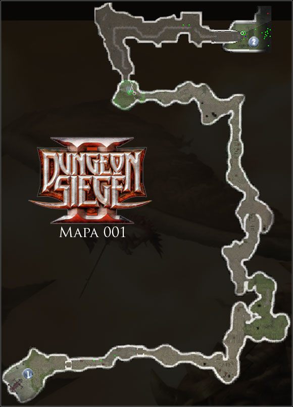 Zachodnia plaża Greilyn; Okopy mordeńskiej armii; Północne okopy; Wąski tunel - 001 Zachodnia plaża Greilyn | Mapy | Dungeon Siege II - Dungeon Siege II - poradnik do gry