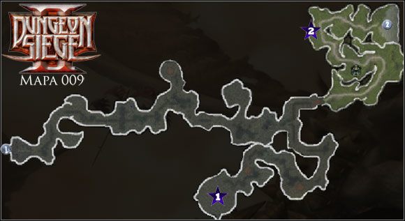 Dolne pieczary Kithraya; Wielka komora jajowa owadów; Wschodnia plaża Greilyn - 009 Dolne pieczary Kithraya | Mapy | Dungeon Siege II - Dungeon Siege II - poradnik do gry