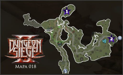 Północy Las Vailutra; Wilgotna jaskinia; Pradawny elficki relikwiarz; Świątynia Istaury i Isteru - 018 Północy Las Vailutra | Mapy | Dungeon Siege II - Dungeon Siege II - poradnik do gry