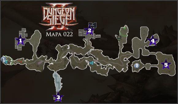 Wąwóz Arintha; Zamarznięta jaskinia Vaikesh; Duża pieczara Vaikesh; Duża pieczara Vaikesh; Grota Vaikesh - 022 Wąwóz Arintha | Mapy | Dungeon Siege II - Dungeon Siege II - poradnik do gry