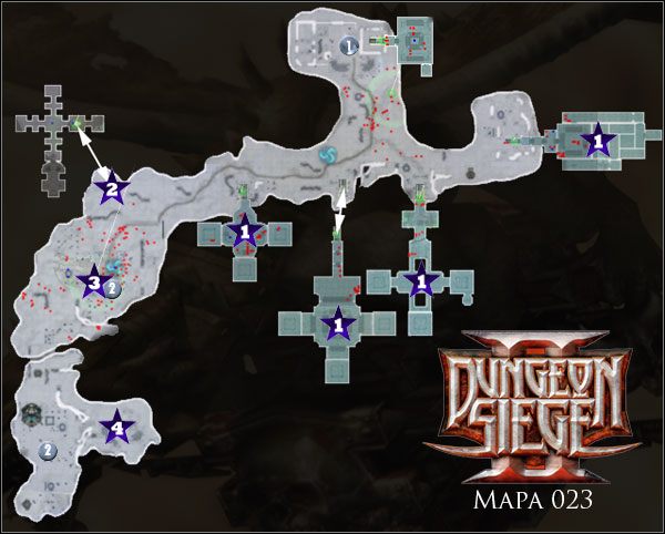 Ogród Pradawnych; Zamarznięta krypta; Zamarznięta krypta; Zamarznięta krypta; Zamarznięta krypta; Zamarznięta krypta; Tajemnicza kapliczka - 023 Ogród Pradawnych | Mapy | Dungeon Siege II - Dungeon Siege II - poradnik do gry