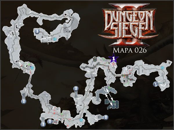 Śnieżna Dolina; Lodowata jaskinia; Pradawny elficki relikwiarz; Śnieżne Wzgórza; Śnieżna Góra - 026 Śnieżna Dolina | Mapy | Dungeon Siege II - Dungeon Siege II - poradnik do gry