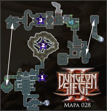 Kwatery służby Śnieżnej Opoki; Pieczara Mrozu; Kwatery mieszkalne Śnieżnej Opoki; Sala tronowa Śnieżnej Opoki - 028 Kwatery Śnieżnej Opoki | Mapy | Dungeon Siege II - Dungeon Siege II - poradnik do gry