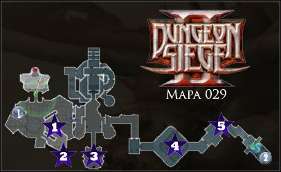 Dziedziniec Śnieżnej Opoki; Hall jadalny Śnieżnej Opoki; Wewnętrzna twierdza Śnieżnej Opoki; Relikwiarz Śnieżnej Opoki - 029 Dziedziniec Śnieżnej Opoki | Mapy | Dungeon Siege II - Dungeon Siege II - poradnik do gry
