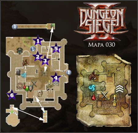 Kalrathia; Piwnica pod Kalrathią; Pradawne schody pod Kalrathią - 030 Kalrathia | Mapy | Dungeon Siege II - Dungeon Siege II - poradnik do gry