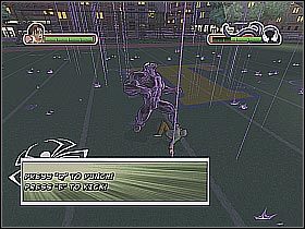 Po wykonaniu kilku kolejnych uderzeń otrzymasz informację, iż powinieneś spróbować uciec z boiska, na którym toczył się pojedynek (screen 1) - Poradnik do gry - [Opis przejścia] Wstęp cz.1 | Ultimate Spider-Man - Ultimate Spider-Man - poradnik do gry