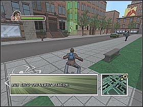 Biegnij przed siebie zaliczając przy tym kolejne checkpointy (screen 1) - [Opis przejścia] Wstęp cz.2 | Ultimate Spider-Man - Ultimate Spider-Man - poradnik do gry