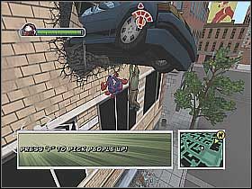 Po drodze wpadniesz na kilku policjantów próbujących obezwładnić grupę bandytów - [Opis przejścia] Misja 3 - R.H.I.N.O. cz.2 | Ultimate Spider-Man - Ultimate Spider-Man - poradnik do gry