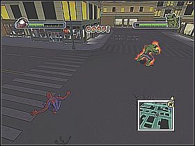 Po kilkudziesięciu sekundach walk powinno Ci się wreszcie udać powalić bestię - [Opis przejścia] Misja 9 - Green Goblin cz.3 | Ultimate Spider-Man - Ultimate Spider-Man - poradnik do gry