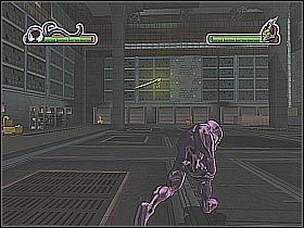 Bossem zainteresuj się dopiero wtedy, gdy przygotuje charakterystyczne świecące ostrza (screen 1) - [Opis przejścia] Misja 10 - The Beetle - drugie starcie cz.1 - Ultimate Spider-Man - poradnik do gry