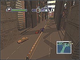 Zauważ, iż kawałek dalej most się kończy, przez co musiałbyś się ograniczyć do Web Zipów - [Opis przejścia] Misja 12 - Venom - drugie starcie cz.1 - Ultimate Spider-Man - poradnik do gry