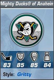 Po prawej stronie, przy wyborze drużyny, macie jej główne cechy - Początek | Dynasty Mode | NHL 06 - NHL 06 - poradnik do gry