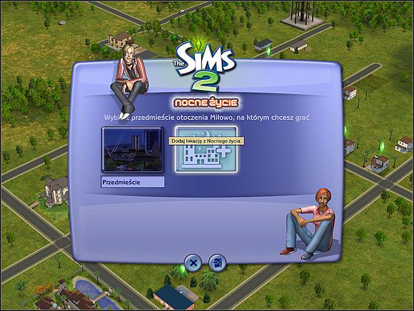 Uwaga dla początkujących: Budując obiekty użyteczności publicznej warto pamiętać o umieszczeniu na ich terenie sprzętów zapewniających zaspokajanie podstawowych potrzeb: Pęcherz (toaleta), Higiena (umywalka), Głód (grill, restauracja), Komfort (kanapa), Energia (ekspres do kawy) i Wystrój (dekoracj - Dzielnice rozrywki | Nocne życie Simów | The Sims 2 Nocne Życie - The Sims 2: Nocne Życie - poradnik do gry