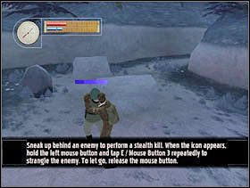 Gdy wróg zostaje sam, podkradamy się za jego plecy i dusimy go. - [Solucja] CRASH SITE cz.2 - II Wojna Światowa: Pilot Down - Na Tyłach Wroga - poradnik do gry