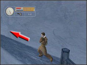 Przyklejamy się do ściany i przesuwamy się wzdłuż występu skalnego. Zabieramy sekret i wracamy z powrotem. - [Solucja] CRASH SITE cz.2 - II Wojna Światowa: Pilot Down - Na Tyłach Wroga - poradnik do gry