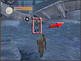 Następnie idziemy na około trzymając się jak najbliżej prawej krawędzi mapy i zachodzimy trzeciego żołnierza od tyłu i też go dusimy. Idziemy dalej za strzałką... - [Solucja] CRASH SITE cz.3 - II Wojna Światowa: Pilot Down - Na Tyłach Wroga - poradnik do gry