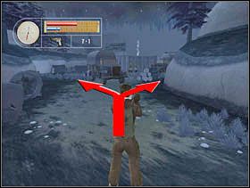 Na rozwidleniu najpierw idziemy w prawo. Uważamy na strażników. - [Solucja] LUMBERYARD cz.1 - II Wojna Światowa: Pilot Down - Na Tyłach Wroga - poradnik do gry