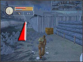 Idziemy dalej za strzałką. - [Solucja] LUMBERYARD cz.1 - II Wojna Światowa: Pilot Down - Na Tyłach Wroga - poradnik do gry