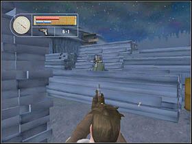 ... wyciągamy colt'a i załatwiamy drugiego. Z beczki obok podnosimy pistolet P38 i idziemy ostrożnie dalej. - [Solucja] LUMBERYARD cz.1 - II Wojna Światowa: Pilot Down - Na Tyłach Wroga - poradnik do gry