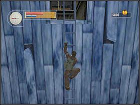 Wchodzimy po drabinie i jesteśmy świadkami pościgu Niemców za naszym rodakiem (chyba tego tak nie zostawimy!!!) - [Solucja] LUMBERYARD cz.2 - II Wojna Światowa: Pilot Down - Na Tyłach Wroga - poradnik do gry