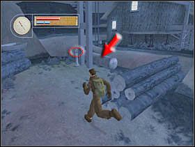 Wracamy do ogniska by się ogrzać i znowu biegniemy w stronę rzeki. Tym razem przeprawiamy się na drugi brzeg i biegniemy w prawo. Tam używamy uprzęży na kłodzie i przestawiamy przełącznik. - [Solucja] LUMBERYARD cz.3 - II Wojna Światowa: Pilot Down - Na Tyłach Wroga - poradnik do gry