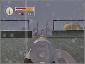 Gdy marynarz wędrujący po alejkach znajdzie się na naszym celowniku - strzelamy. - [Solucja] DOCKYARD cz.2 - II Wojna Światowa: Pilot Down - Na Tyłach Wroga - poradnik do gry