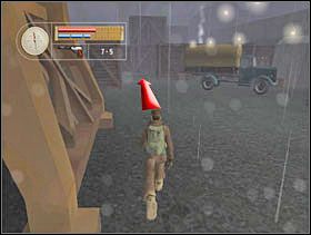 Zmierzamy w stronę wejścia do labiryntu. Ze skrzynki za ciężarówką zabieramy magazynek do P38. - [Solucja] DOCKYARD cz.5 - II Wojna Światowa: Pilot Down - Na Tyłach Wroga - poradnik do gry