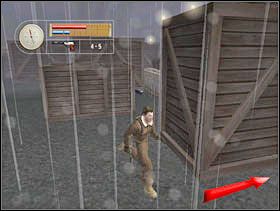 Po załatwieniu sprawy biegniemy do ogniska (strzałka). - [Solucja] DOCKYARD cz.5 - II Wojna Światowa: Pilot Down - Na Tyłach Wroga - poradnik do gry