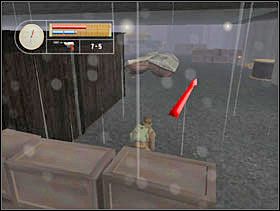 Cichaczem przechodzimy koło łódek (po lewej jest dwóch wojskowych). Zatrzymujemy się przy kolejnej ściance ze skrzynek. - [Solucja] DOCKYARD cz.7 - II Wojna Światowa: Pilot Down - Na Tyłach Wroga - poradnik do gry