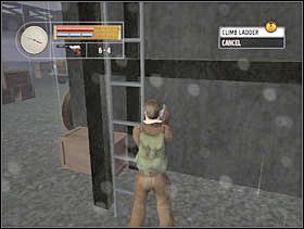 Z tyłu budynku wchodzimy po drabinie na dach. - [Solucja] DOCKYARD cz.7 - II Wojna Światowa: Pilot Down - Na Tyłach Wroga - poradnik do gry