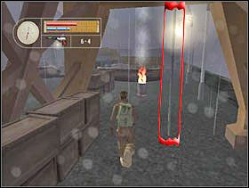 Wracamy do ostatniego dźwigu jaki minęliśmy. Wchodzimy na górę po drabinie. - [Solucja] DOCKYARD cz.7 - II Wojna Światowa: Pilot Down - Na Tyłach Wroga - poradnik do gry