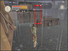 Schodzimy z dźwigu i idziemy do drewnianego domku. Po drabinie wchodzimy na dach. - [Solucja] DOCKYARD cz.8 - II Wojna Światowa: Pilot Down - Na Tyłach Wroga - poradnik do gry