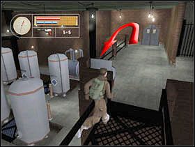 W środku schodzimy po schodach i na dole biegniemy za rogiem w lewo. - [Solucja] INDUSTRIAL DISTRICT cz.2 - II Wojna Światowa: Pilot Down - Na Tyłach Wroga - poradnik do gry