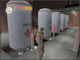 Wracamy do pomieszczenia z chemikaliami. Przestawiamy zaznaczone dźwignie, wbiegamy na górę po schodach i podbiegamy do konsoli. Przełączamy dźwignię i... - [Solucja] INDUSTRIAL DISTRICT cz.2 - II Wojna Światowa: Pilot Down - Na Tyłach Wroga - poradnik do gry