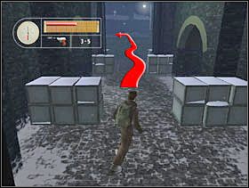 Niemcy najprawdopodobniej nas zauważą i rozpoczną ostrzał, więc biegniemy zygzakiem by nie dostać i na końcu, za schodami biegniemy w lewo. - [Solucja] INDUSTRIAL DISTRICT cz.4 - II Wojna Światowa: Pilot Down - Na Tyłach Wroga - poradnik do gry