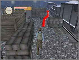 Możemy teraz już spokojnie iść dalej (szeregowiec nam nie zagraża). - [Solucja] TRAIN DEPOT cz.2 - II Wojna Światowa: Pilot Down - Na Tyłach Wroga - poradnik do gry