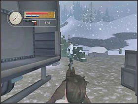 Wracamy z ciężarówkę. Sierżant powinien już stać przy ognisku - strzelamy mu w głowę. - [Solucja] SIEGFRIED FOREST cz.2 - II Wojna Światowa: Pilot Down - Na Tyłach Wroga - poradnik do gry