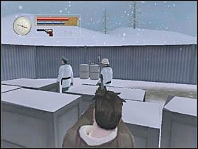 Przyczajamy się przy nich i obserwujemy parę Niemców. Jak znajdą się mniej więcej w takiej pozycji wychylamy się i najpierw likwidujemy szeregowca, a następnie jego przełożonego. - [Solucja] SIEGFRIED FOREST cz.3 - II Wojna Światowa: Pilot Down - Na Tyłach Wroga - poradnik do gry