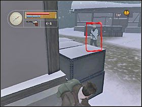 Podchodzimy do krawędzi i oglądamy krótką scenkę, następnie zajmujemy się Niemcem chodzącym tam i z powrotem w poprzek drogi. - [Solucja] SIEGFRIED FOREST cz.6 - II Wojna Światowa: Pilot Down - Na Tyłach Wroga - poradnik do gry