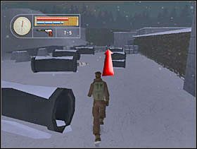 Wybiegamy z magazynu, biegniemy w prawo i w stronę okopu z którego wypuściliśmy wodę. Ale zanim do niego wejdziemy musimy najpierw wejść do budynku obok i się zagrzać. - [Solucja] SIEGFRIED LINE cz.6 - II Wojna Światowa: Pilot Down - Na Tyłach Wroga - poradnik do gry