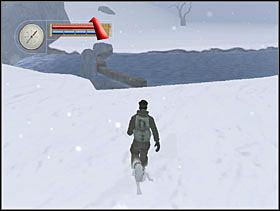 Zanim jednak go przekroczymy wracamy do piwnicy i się ogrzewamy. Przechodzimy przez most z kłód i biegniemy wzdłuż ściany skalnej. - [Solucja] WILDERNESS cz.3 - II Wojna Światowa: Pilot Down - Na Tyłach Wroga - poradnik do gry