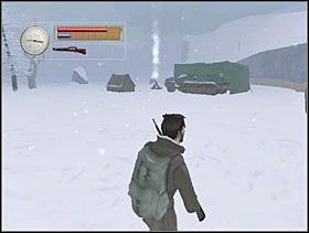 Docieramy do trzeciego i ostatniego obozu łącznościowego. Czekamy, aż jeden z dwóch Niemców podejdzie do ogniska... - [Solucja] WILDERNESS cz.5 - II Wojna Światowa: Pilot Down - Na Tyłach Wroga - poradnik do gry