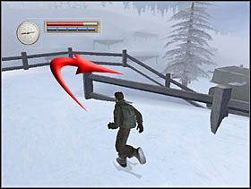 Na zewnątrz wstajemy i biegniemy w lewo, a następnie zbiegamy na dół. - [Solucja] OCCUPIED FORT cz.1 - II Wojna Światowa: Pilot Down - Na Tyłach Wroga - poradnik do gry